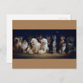 クリスマスにキャロルを歌う猫たち ポストカード (正面/裏面)