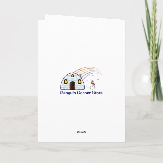 クリスマスにキャンディーケーンを食べるパンダ シーズンカード (裏面)