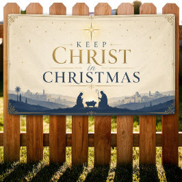 クリスマスにキリストを 横断幕