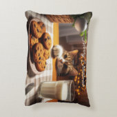 クリスマスにクッキーを手に入れるのかわいいタビー猫 アクセントクッション (裏面(縦))