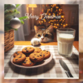 クリスマスにクッキーを手に入れるのかわいいタビー猫 ウィンドウサイン (シート2)