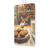 クリスマスにクッキーを手に入れるのかわいいタビー猫 カーエアーフレッシュナー (左)