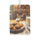 クリスマスにクッキーを手に入れるのかわいいタビー猫 カーエアーフレッシュナー (裏面)