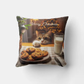 クリスマスにクッキーを手に入れるのかわいいタビー猫 クッション (裏面)