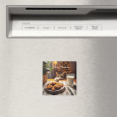 クリスマスにクッキーを手に入れるのかわいいタビー猫 マグネット (インサイチュ (食洗機))