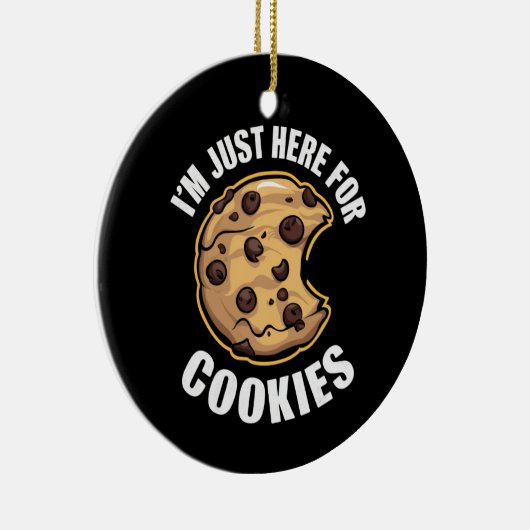 クリスマスにクッキーを食べに来おもしろいた セラミックオーナメント (右)