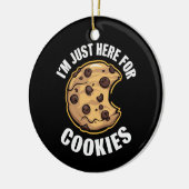クリスマスにクッキーを食べに来おもしろいた セラミックオーナメント (左)