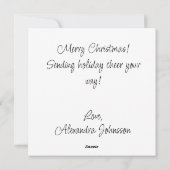 クリスマスにクマ、ムースと美しい自然 シーズンカード (裏面)