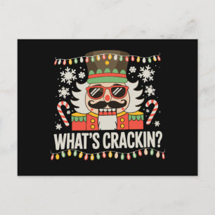 クリスマスにクラッキングするくるみ割り人形 Xmas ホリデー シーズンポストカード