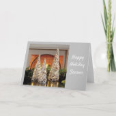 クリスマスにクリスマスの休日の装飾「ボス」 シーズンカード (正面)