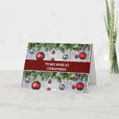 クリスマスにクリスマスの休日の装飾「ボス」 シーズンカード (正面)