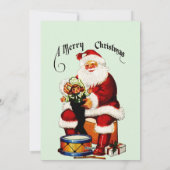 クリスマスにクリスマスを迎えるおもちゃつきサンタ シーズンカード (裏面)
