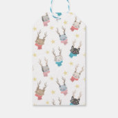 クリスマスにクリスマスを過ごす猫たち〔雄ジカの〕枝角 ギフトタグ (裏面)