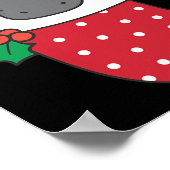 クリスマスにクリスマスストッキングで可愛いカモノハシ ポスター (角)