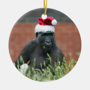 クリスマスにゴリラ セラミックオーナメント