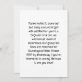 クリスマスにゴルフレッツパーティー 招待状 (裏面)