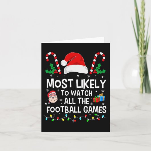 クリスマスにサッカーの試合を全て見る可能性が最も高い カード (正面)