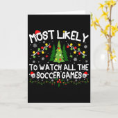 クリスマスにサッカーの試合を全て見る可能性が最も高い カード (黄色い花)