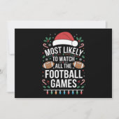 クリスマスにサッカーの試合を全て見る可能性が最も高い シーズンカード (正面)