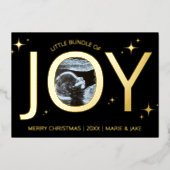 クリスマスにサプライズ!妊娠発表 箔シーズンカード (正面)