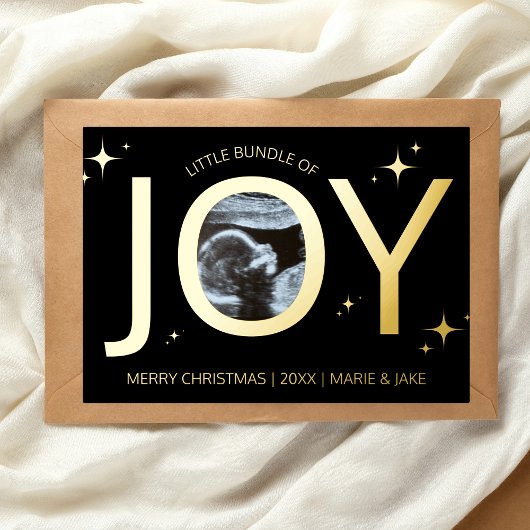 クリスマスにサプライズ!妊娠発表 箔シーズンカード