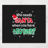 クリスマスにサンタが必要な人 スパークリングワインラベル (シングルラベル)