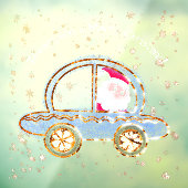 クリスマスにサンタが車に乗った ウィンドウサイン (シート3)