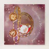 クリスマスにサンタが車に乗った ジグソーパズル (横)