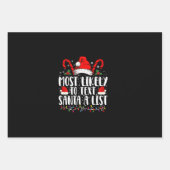 クリスマスにサンタに一致するリストをテキストで送りそうな人 ラッピングペーパーシート (正面)