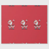 クリスマスにサンタのダビング ラッピングペーパー (フラット)