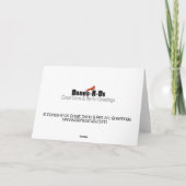 クリスマスにサンタのダルマチア シーズンカード (裏面)