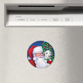 クリスマスにサンタのダルマチア マグネット (インサイチュ (食洗機))