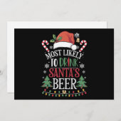 クリスマスにサンタのビールを飲む可能性が最も高い シーズンカード (正面/裏面)