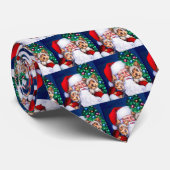 クリスマスにサンタのヨークシャーテリア ネクタイ (ロール)