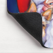 クリスマスにサンタのヨークシャーテリア マウスパッド (コーナー)