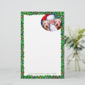 クリスマスにサンタのAiredaleテリア 便箋 (スタンド正面)