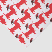 クリスマスにサンタクロースの帽子をかぶったダシュント 薄葉紙 (詳細)