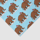 クリスマスにサンタハットでウーリーマンモス 薄葉紙 (詳細)