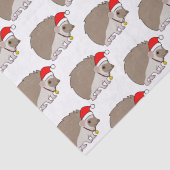 クリスマスにサンタハットのハリネズミ 薄葉紙 (詳細)