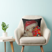 クリスマスにサンタハットを着たかわいい秋田犬 クッション (椅子)