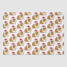 クリスマスにサンタハットを着たモルモット