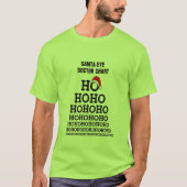 クリスマスにサンタ・アイドクター・チャートのドクおもしろいターがプン Tシャツ (正面)