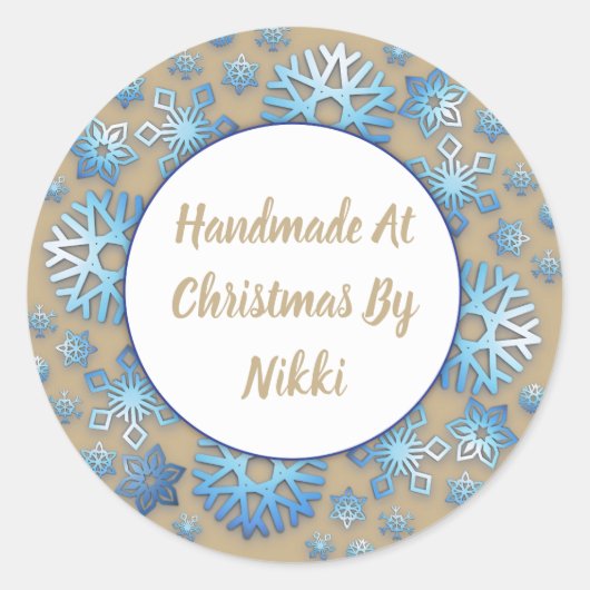クリスマスにシールで手作りする ラウンドシール (正面)