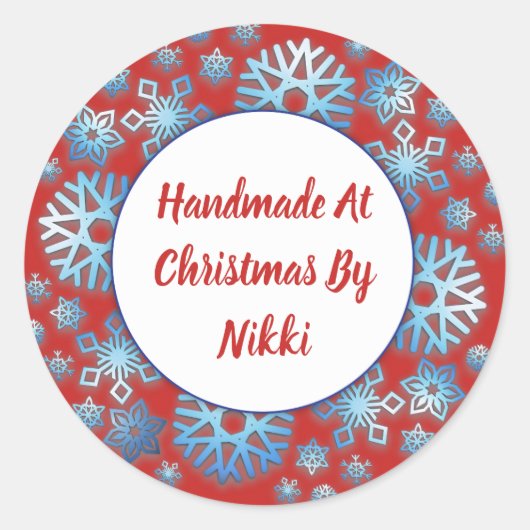 クリスマスにシールで手作りする ラウンドシール (正面)