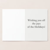 クリスマスにチェスのキングと女王。 箔カード (内部)