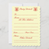 クリスマスにツタに浮かぶ可愛いロビンパーティー 招待状 (裏面)