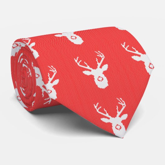クリスマスにディアシルエット醜いセーター編み物 ネクタイ (ロール)