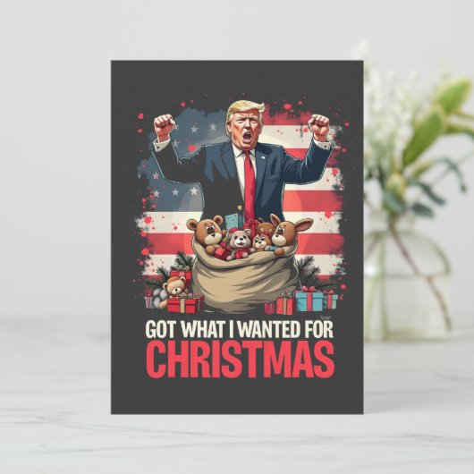 クリスマスにトランプサンタで欲しいものが手に入った シーズンカード (スタンド正面)