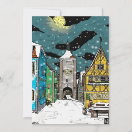 クリスマスにドイツのローテンブルクのオブ・デル・タウバー シーズンカード