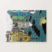 クリスマスにドイツのローテンブルクのオブ・デル・タウバー ジグソーパズル (横)